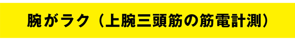 腹筋・集中ローラー/腕がラク(上腕三頭金の筋電計測)